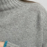 Elsi Lambswool Turtleneck Sweater Beige Genevieve Sweeney