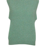 Laide Brushed Wool Knitted Vest Celadon Green Genevieve Sweeney