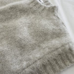 Laide Brushed Wool Knitted Vest Putty Melange Genevieve Sweeney