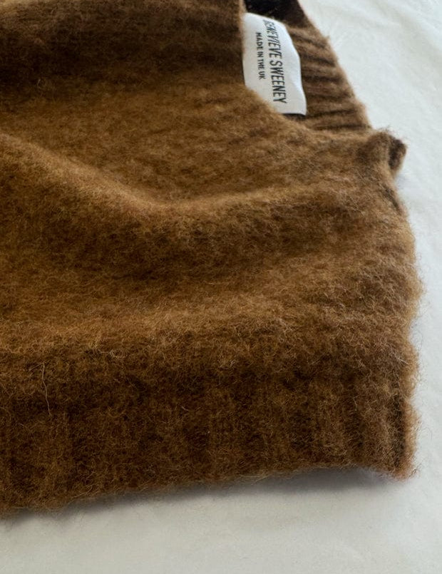 Laide Brushed Wool Knitted Vest Men Brown Genevieve Sweeney