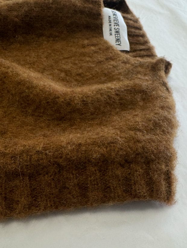 Laide Brushed Wool Knitted Vest Men Brown Genevieve Sweeney