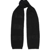 Textured Stitch Wool Viscose Scarf Black Genevieve Sweeney
