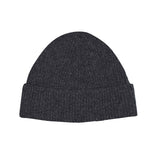 Lambswool Beanie Charcoal Melange Genevieve Sweeney