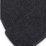 Lambswool Beanie Charcoal Melange Genevieve Sweeney