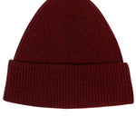 Lambswool Beanie Deep Red Genevieve Sweeney