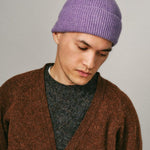 Lambswool Beanie Lilac Melange Genevieve Sweeney