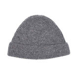 Lambswool Beanie Grey Melange Genevieve Sweeney