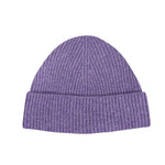 Lambswool Beanie Lilac Melange Genevieve Sweeney