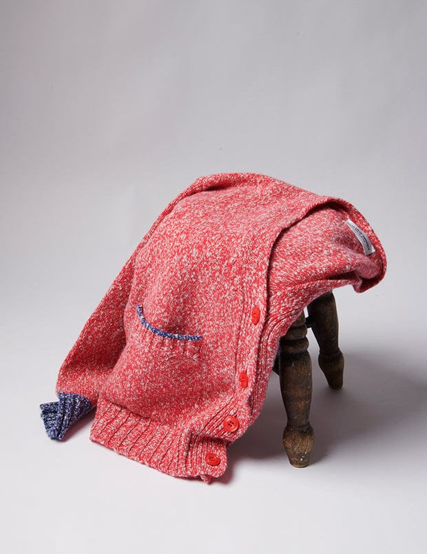 Lea Cardigan Textured Lambswool Pink Genevieve Sweeney