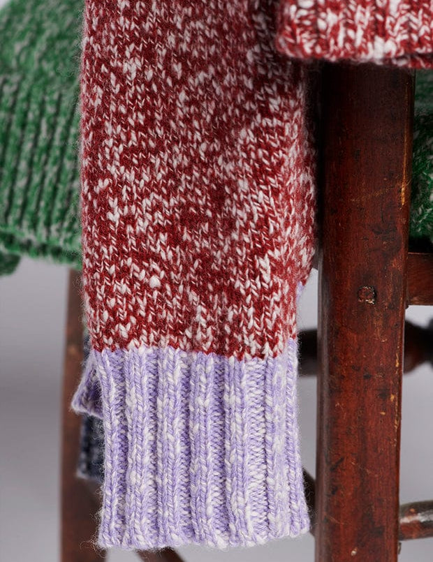 Lea Cardigan Textured Lambswool Red Genevieve Sweeney