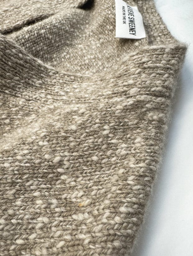 Lea Cardigan Textured Lambswool Beige Genevieve Sweeney
