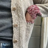 Lea Cardigan Textured Lambswool Beige Genevieve Sweeney