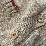 Lea Cardigan Textured Lambswool Beige Genevieve Sweeney