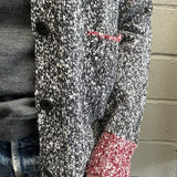 Lea Cardigan Textured Lambswool Charcoal Genevieve Sweeney