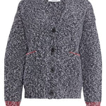Lea Cardigan Textured Lambswool Charcoal Genevieve Sweeney