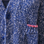 Lea Cardigan Textured Lambswool Blue Genevieve Sweeney