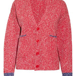 Lea Cardigan Textured Lambswool Pink Genevieve Sweeney