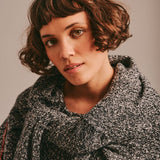 Lea Cardigan Textured Lambswool Charcoal Genevieve Sweeney