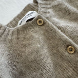 Lenzie Brushed Wool Cardigan Putty Melange - Preorder Genevieve Sweeney