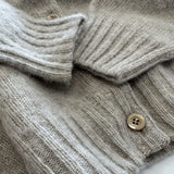 Lenzie Brushed Wool Cardigan Putty Melange - Preorder Genevieve Sweeney