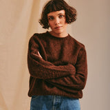 Leslie Brushed Wool Sweater Coffee Genevieve Sweeney