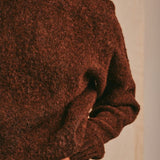 Leslie Brushed Wool Sweater Coffee Genevieve Sweeney