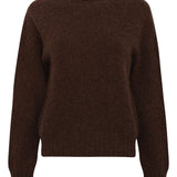 Leslie Brushed Wool Sweater Coffee Genevieve Sweeney