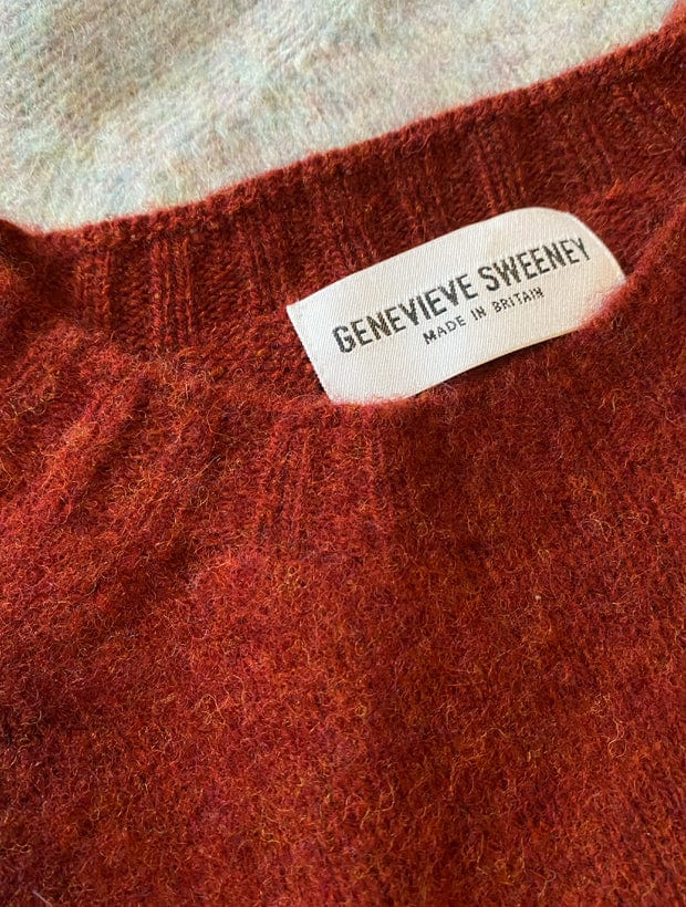 Leslie Brushed Wool Sweater Spiced Red Genevieve Sweeney