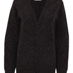 Leven Cardigan Brushed Wool Charcoal Genevieve Sweeney