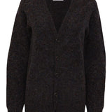 Leven Cardigan Brushed Wool Charcoal Genevieve Sweeney