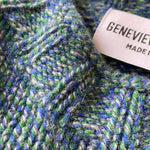 Liddel Chunky Lambswool Sweater Marl Blue Green Genevieve Sweeney