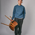 Liddel Chunky Lambswool Sweater Marl Blue Green Genevieve Sweeney