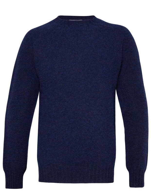 Lunan Brushed Wool Sweater Navy Ink Genevieve Sweeney