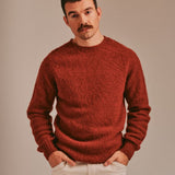 Lunan Brushed Wool Sweater Spiced Red Genevieve Sweeney