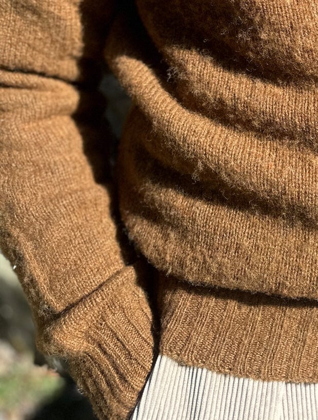 Lunan Brushed Wool Sweater Nutmeg Genevieve Sweeney