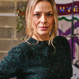 Maud Lambswool Cashmere Sweater Emerald Genevieve Sweeney