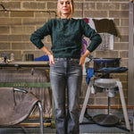 Maud Lambswool Cashmere Sweater Emerald Genevieve Sweeney
