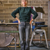 Maud Lambswool Cashmere Sweater Emerald Genevieve Sweeney