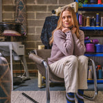 Rae Chunky Lambswool Roll Neck Sweater Lilac Marl Genevieve Sweeney