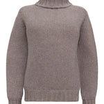 Rae Chunky Lambswool Roll Neck Sweater Lilac Marl Genevieve Sweeney