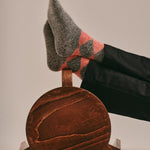 Salpaka Merino Wool Alpaca Argyle Socks Charcoal Genevieve Sweeney