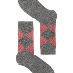 Salpaka Merino Wool Alpaca Argyle Socks Charcoal Genevieve Sweeney