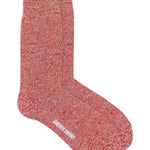 Salpaka Merino Wool Alpaca Marl Socks Red Tipping Genevieve Sweeney