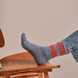 Salpaka Merino Wool Alpaca Marl Socks Royal Blue Genevieve Sweeney