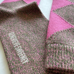 Samar Organic Cotton Argyle Sock Pink Marl Genevieve Sweeney