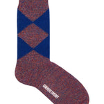Samar Merino Argyle Sock Blue Genevieve Sweeney