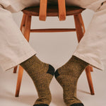 Samar Merino Wool Marl Sock Mustard Genevieve Sweeney