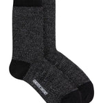 Samar Merino Wool Marl Sock Black Genevieve Sweeney