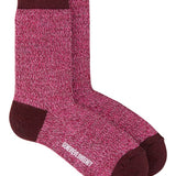 Samar Merino Wool Marl Sock Burgundy Genevieve Sweeney