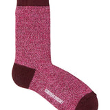 Samar Merino Wool Marl Sock Burgundy Genevieve Sweeney